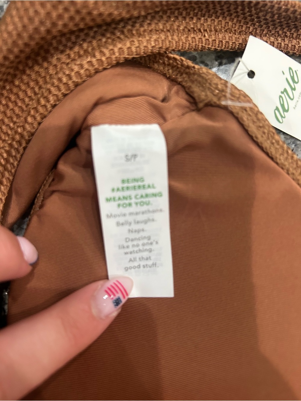 Aerie Brown Bikini with Ruched Bottoms - Picture 7 of 9
